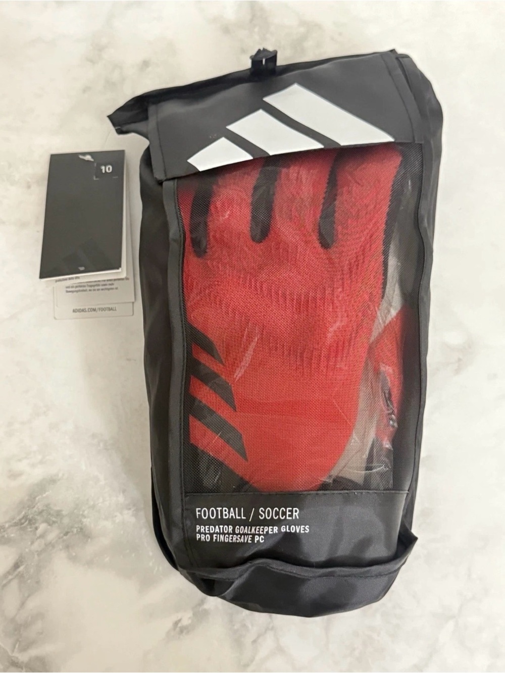 Adidas Predator GL Pro FSP Goalkeeper Soccer Gloves Turbo Red IX3863 Size 11